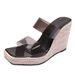 Women's Wedge Platform High Heeled Sandals Summer Slip-On Straw Rope Sole Plus Size Shoes Comfortable Breathable Casual Espadrilles_vogvips.com