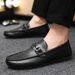 Spring And Summer Loafers, Plaid Casual Men's Leather Shoes, Versatile Shoes For Young Men, Large Sizes_vogvips.com