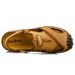 Men’s Hand Sewn 2-in-1 Closed Toe Leather Sandals, Convertible Back Strap Casual Walking Slides_vogvips.com