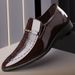 Spring Large Size Leather New Business Formal Pointed Toe Shiny Youth Korean Style Casual Breathable Shoes Men's Trend_vogvips.com