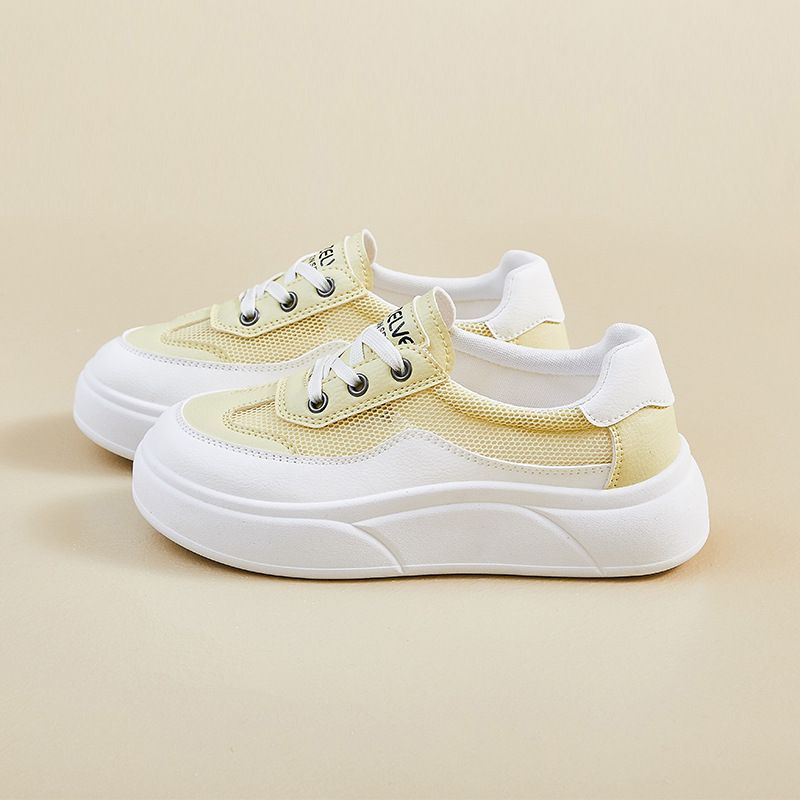Little White Shoes Female Student Mesh Breathable Heightening Shoes Casual Shoes Board Shoes_vogvips.com
