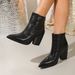 Autumn/winter Women's Chunky Heel Ankle Boots, Riding Boots, Luxury Chic, Niche Design_vogvips.com