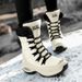 Snow Boots With A Mid Tube Design, Trendy Women's Outdoor Travel, Comfortable, Snow Resistant, Anti Slip, Warm And High Top Women's Shoes_vogvips.com