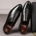 Men's Premium Perforated Slip-On Loafers - Lightweight & Breathable Casual Shoes With Pointed Toe & Metal Accents - All-Season Comfort For Work_vogvips.com