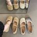 French Mary Jane Shoes Autumn Pearl Fairy Late Evening Wind Large Size Soft-soled Ballet Grandma Single Shoes_vogvips.com