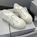 2025 New Thick-Soled Canvas Shoes For Women With Cross Flower Design, Height-Increasing Black And White Color-Block_vogvips.com
