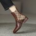 Women's Shoes Thick Heel Short Boots Retro Chelsea Boots Medium Heel Fashion Boots Slim Boots Drop Shipping_vogvips.com