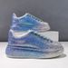 Glitter Platform Sneakers Trendy Gradient Color Casual Shoes With Cross Strap Design, Comfortable Low Heel & Rubber Sole For Everyday Wear_vogvips.com