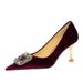 1818-K83 European And American Style Light Luxury Party High Heels Women's Wine Glass Heel Metal Rhinestone Buckle_vogvips.com