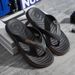 New Fashionable Casual Simple Flip Flops, Outerwear, Anti Slip, Men's Breathable Beach Sandals_vogvips.com