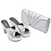 Spliced color high-heeled sandals and bag set banquet party design_vogvips.com