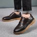 2024 Spring Business Casual British Style Lace-up Middle-aged Dad Sole Soft Leather Brogue Men's Shoes_vogvips.com