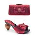 Accessorized high heels with bows Accessorized evening sandals with clutch shoe bag set_vogvips.com