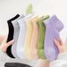 7 Pairs Of Summer Solid Color Mesh Fresh Korean Version Women's Macaron Candy Colored Short Socks_vogvips.com