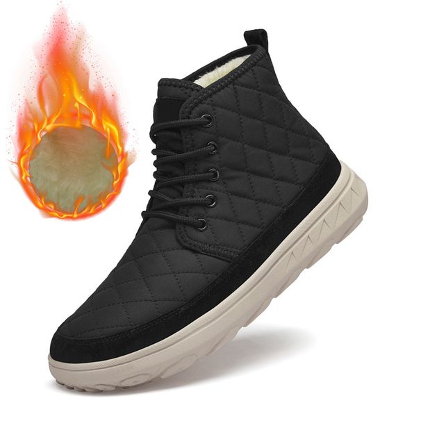 Warm High-top Cotton Shoes Men's Velvet Thickened Northeast Cotton Shoes Men's Outdoor Sports Thick-soled Non-slip Snow Boots_vogvips.com
