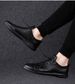 Men's Elastic Band Board Shoes Irst Layer Cowhide Sot Leather Thin White Shoes Men's Outdoor Sports And Leisure Shoes_vogvips.com