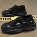 Men's Sandals Casual Versatile Sandals Youth Breathable Trendy Hollow Cool Velcro Sandals_vogvips.com