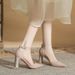 7500A Pointed Chunky Heel Square Toe Patent Leather PU Elegant Commuter Versatile Banquet Wedding Single Shoes High_vogvips.com