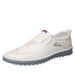 Euro Step New Non-Slip Soft Sole Handmade Lace-Up Breathable Versatile Summer Casual Men's Leather Shoes_vogvips.com