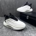 Men's Fashion Sneakers With Cushioned Insoles - Breathable Casual Shoes For Daily Wear & Light Sports (White/Black-Orange/Black-White)_vogvips.com