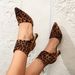 Women's Shoes LeopardStiletto Cross Print Zipper High Heels Mule Women's Shoes Border High Heels Women_vogvips.com