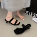 Women's French Style High End Square Toe Flip Flops Summer 2026 Versatile Comfortable Simple Chunky Heel Height Increasing Sandals_vogvips.com