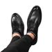 Euro Step Groom Wedding Brogue Leather Men's British Korean Version Trendy Lace-up Black Formal Business Breathable Shoes_vogvips.com