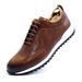 Top Layer Cowhide Lace-Up Leather Embossed Thick Sole Polished Casual Fashion Breathable All-Season Men's Shoes Trendy_vogvips.com