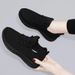 Women's Breathable Non-slip Platform Fashion New Casual Korean Running Black Sneakers Shoes For Women 2024 Autumn_vogvips.com