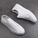 Genuine Leather Brand White High Quality Casual For Men Laces Up Summer Breathable Walk Shoes Fashion Sneaker_vogvips.com