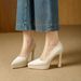 Sexy Platform Pointed-toe Stiletto Ultra-high Heels For Women, 2026 Spring New Model, Comfortable Slip-on Shallow Single Shoes_vogvips.com