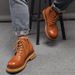 European Warm Series Autumn Winter New Thick Sole Martin Genuine Men's Short Derby Big Toe Leather Shoes Lace-up Boots Outdoor Work_vogvips.com