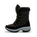 「XGXC」Snow Boots New Winter Women's Shoes Cowhide Non-slip Short-tube Cotton Shoes Thick-soled Wool Women's White Leather And Fur_vogvips.com