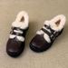 Cowhide Soft Leather Thick-soled Fluffy Small Leather Shoes Women's Velvet Warm Cotton Shoes Loafers Single Shoes_vogvips.com