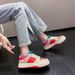 2025 Summer New Style Mandarin Duck Color Block White Trendy Student Breathable Shoes Versatile Casual Sneakers For_vogvips.com