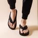 Japanese-style Soft Sole Geta Sandals, Unisex Flip-Flop, Flat Wooden Beach Slippers, Women Summer Casual Outdoor Clogs_vogvips.com