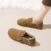 Trendy Retro Versatile Flat With Fleece Lining, Thickened Warm Snow Boots, 2025 Autumn And Winter New Cotton_vogvips.com