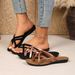 Flat Slippers Summer New Sandals Cross Hollow With Beach Flip-flops Sandals_vogvips.com