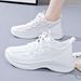 New Summer Breathable Hollow Sports Casual Lightweight Shock-Absorbing Women's Non-Slip Running Soft Sole Mesh Shoes_vogvips.com