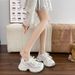 2026 Summer Women's Chunky Sneakers, Thick-Soled Mesh, Lightweight, Height-Increasing, Leg-Lengthening, Versatile Casual_vogvips.com