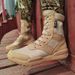 European Warm Series 2025 Ultra-light Summer Mesh Men's Combat Tactical Desert Outdoor School Unit Military Training Breathable Boots_vogvips.com