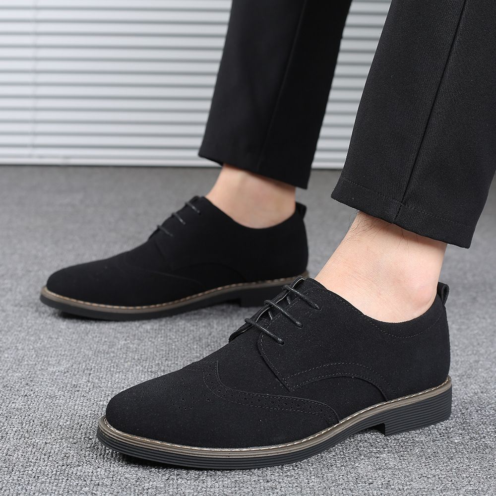 2026 New Large Size Fashion Trend Brogue Casual Lace-up Korean Style Men's Shoes 46 47 48_vogvips.com