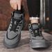 European Warm Series Martin Autumn Winter New High-top Leather Outdoor Sports Motorcycle British Style Trend Height Increasing Men's Boots_vogvips.com