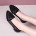 Soft Bottom Bag Head Rhinestone Hollow Mesh Single Shoes Flat Bottom Pointed Head Shallow Mouth Comfortable Sandals Women_vogvips.com