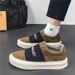 Fashion Designer Mens Suede Loafers Shoes Fashion Letter Slip On Casual Sneakers Men Comfort Vulcanize Shoes For Men Zapatillas Hombre_vogvips.com