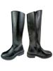European Warm Series Men's Knight Riding Honor Guard High Cosplay Leather Equestrian Security Shoes Long Martin Boots_vogvips.com
