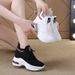 Womens PU Fabric Retro Lace-Up Sneakers Women's Heels Summer Autumn Fashion Designer Tennis Female Breathable Shoes_vogvips.com