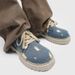 Men's Retro Chunky Sole Cowboy Denim Martin Boots - Low Top Vintage Style With Thick Platform_vogvips.com