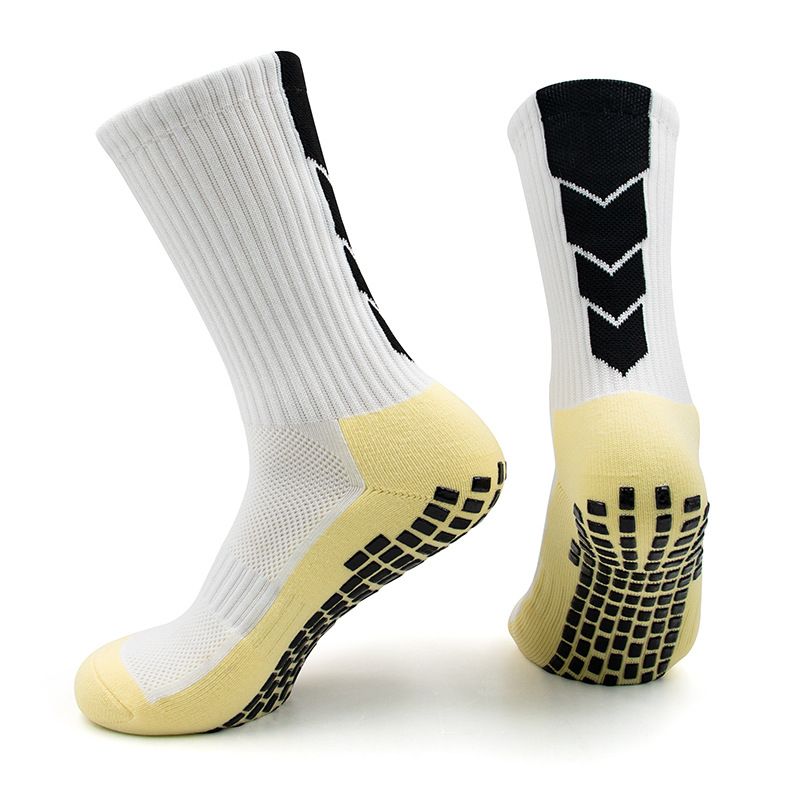 Shoe Accessories Glue Non Slip Thick Towel Bottom Sports Socks Men's Wear Resistant Shock Absorbing Comfortable Mid Tube Basketball Socks_vogvips.com