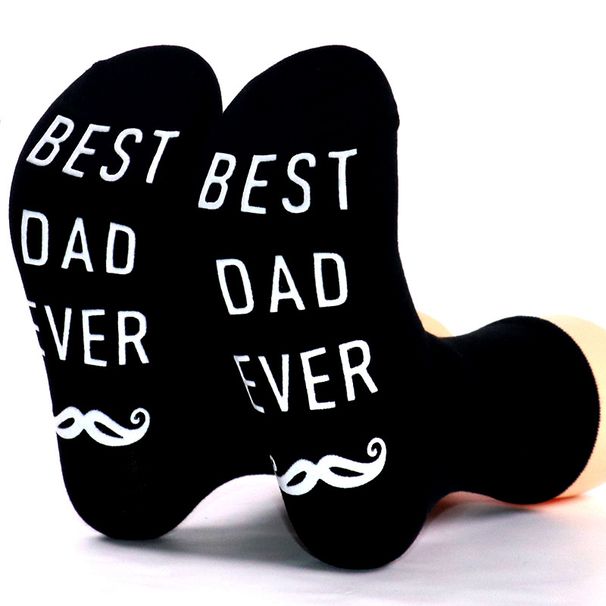Mid-cylinder all-cotton casual sports socks explosive sole creative letter non-slip adhesive floor socks_vogvips.com